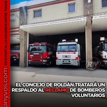 El Concejo de Roldán tratará un respaldo al reclamo de los Bomberos Voluntarios